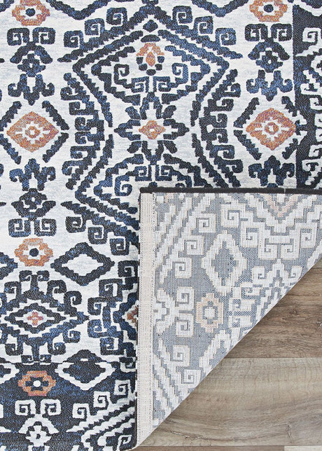 Couristan Everest Bohemia 6374/6636 Denim Ivory Rugs - Couristan - 63746636020037t