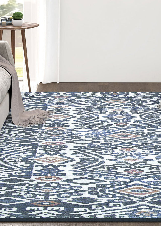 Couristan Everest Bohemia 6374/6636 Denim Ivory Rugs - Couristan - 63746636020037t