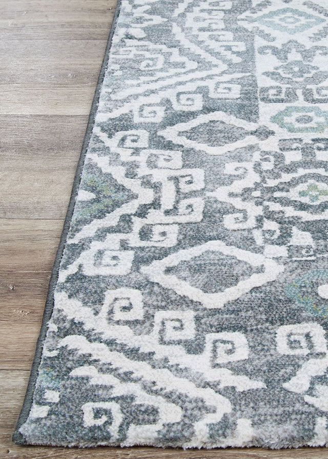 Couristan Everest Bohemia 6374/6757 Greystone/Lime Rugs - Couristan - 63746757020037t