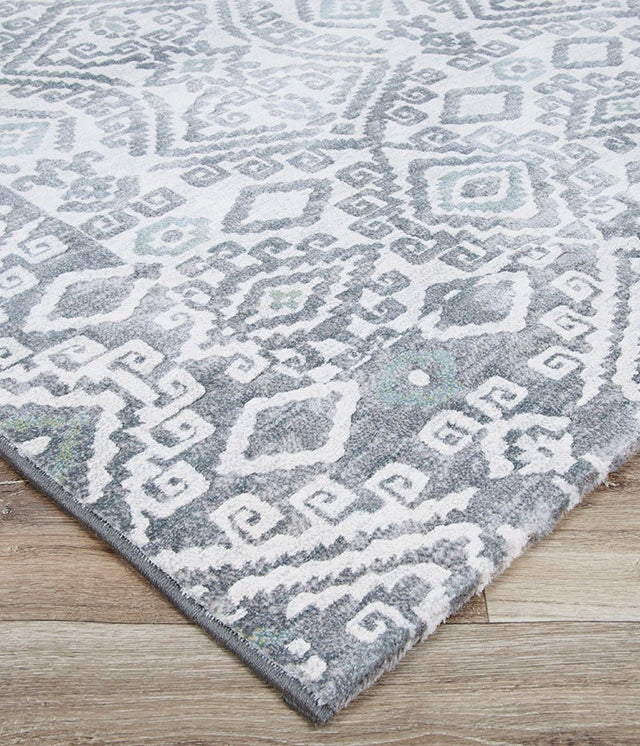 Couristan Everest Bohemia 6374/6757 Greystone/Lime Rugs - Couristan - 63746757020037t