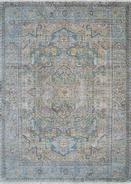 Couristan Halli Antique Lavar H477/1100 Skyblu - Stone - Mlt Rugs - Couristan - h4771100053076t