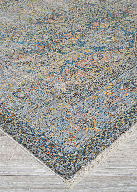 Couristan Halli Antique Lavar H477/1100 Skyblu - Stone - Mlt Rugs - Couristan - h4771100053076t