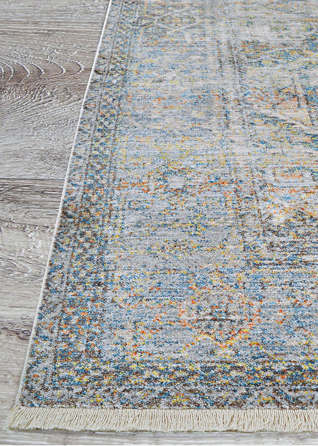 Couristan Halli Antique Lavar H477/1100 Skyblu - Stone - Mlt Rugs - Couristan - h4771100053076t