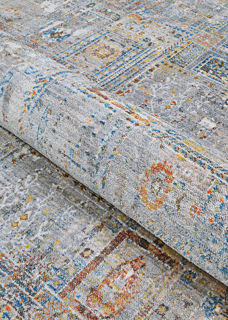 Couristan Halli Persian Panel H708/1100 Skyblu - Stone - Mlt Rugs - Couristan - h7081100053076t