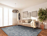 Couristan Marina Lillian 8974/0535 Slate Blue / Oyster Rugs.
