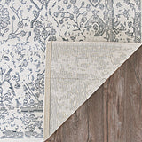 Couristan Marina Lillian 8974/0567 Oyster / Slate Blue Rugs.