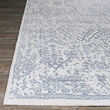Couristan Marina Lillian 8974/0567 Oyster / Slate Blue Rugs.