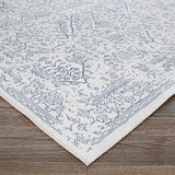 Couristan Marina Lillian 8974/0567 Oyster / Slate Blue Rugs.