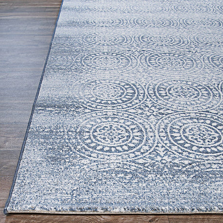 Couristan Marina Unison 1267/0525 Slate Blue / Pearl Rugs.