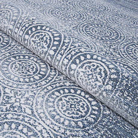 Couristan Marina Unison 1267/0525 Slate Blue / Pearl Rugs.