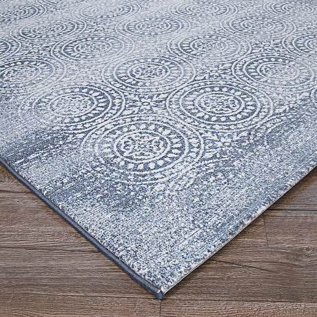 Couristan Marina Unison 1267/0525 Slate Blue / Pearl Rugs.