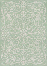 Couristan Monaco Summer Quay 2106/3136 Ivory / Lt Green Rugs.