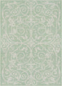 Couristan Monaco Summer Quay 2106/3136 Ivory / Lt Green Rugs.