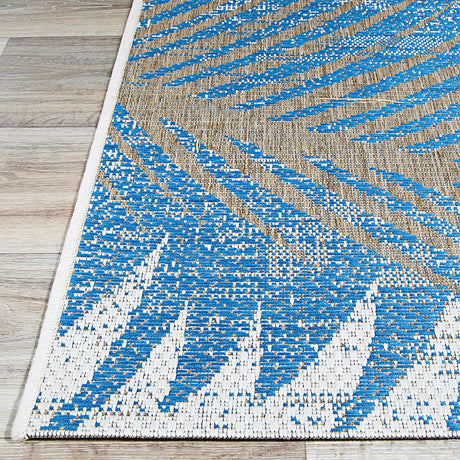 Couristan Monaco Tropical Palms 2429/3108 Ocean Rugs.