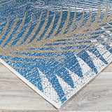 Couristan Monaco Tropical Palms 2429/3108 Ocean Rugs.