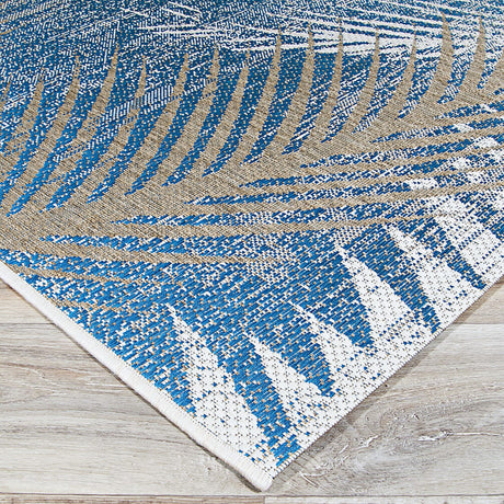 Couristan Monaco Tropical Palms 2429/3108 Ocean Rugs.