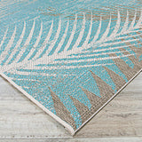 Couristan Monaco Tropical Palms 2429/3134 Aqua Rugs.