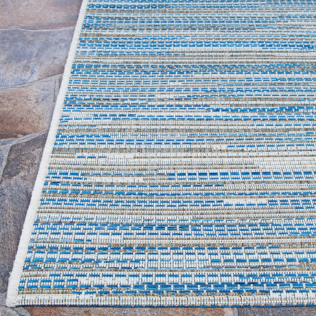 Couristan Monte Carlo Coastal Breeze 2333/2406 Ocean / Champagne Rugs.