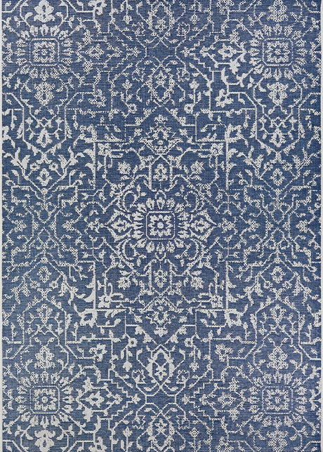 Couristan Monte Carlo Palmette 2329/6427 Navy / Ivory Rugs.