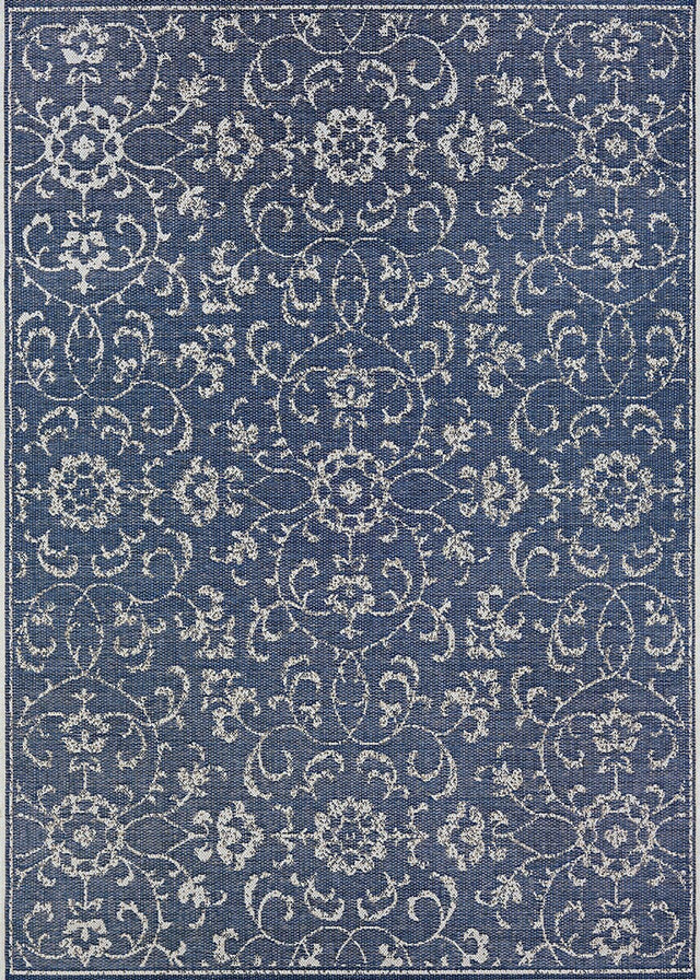 Couristan Monte Carlo Summer Vines 2331/6427 Navy / Ivory Rugs.