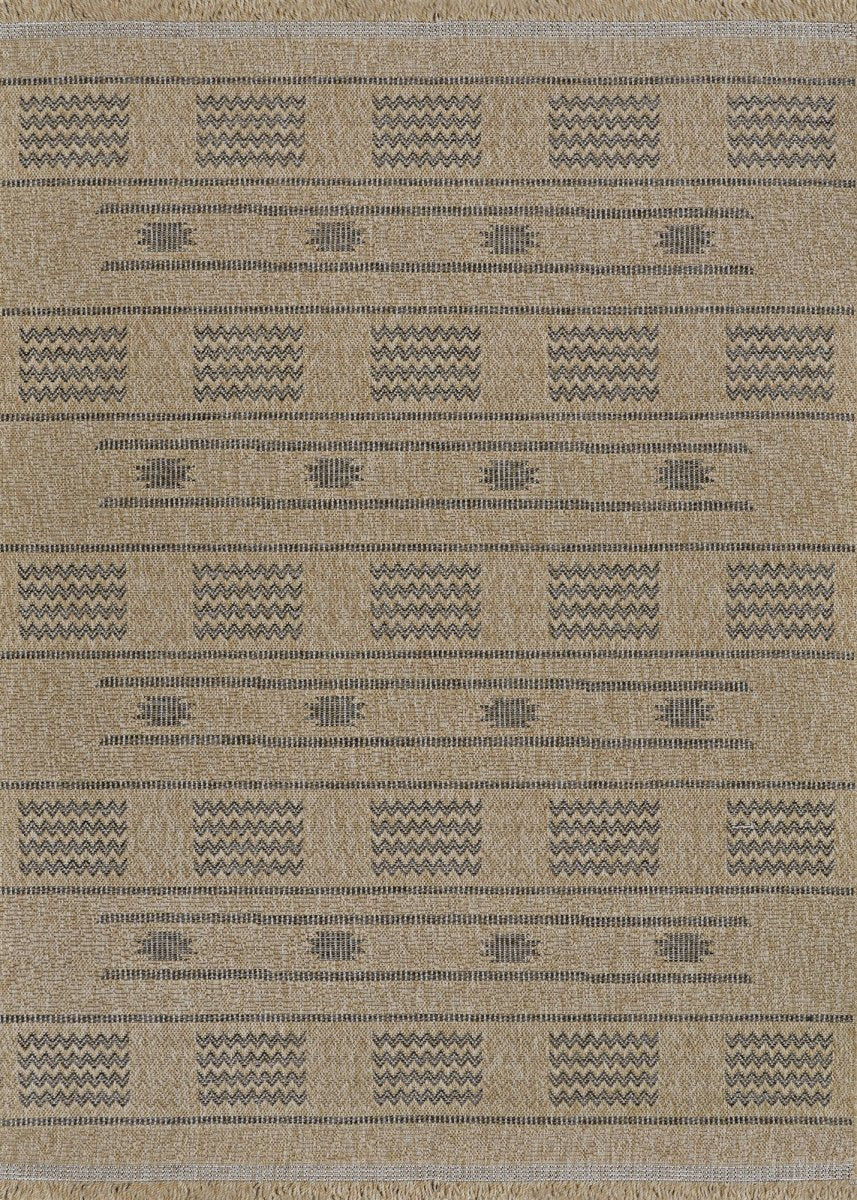 Couristan Naturalistic Sonoran 3702/1002 Natural/Charcoal Rug.