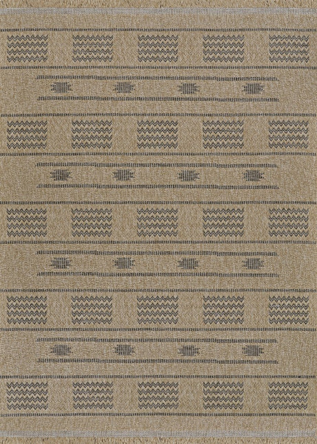 Couristan Naturalistic Sonoran 3702/1002 Natural/Charcoal Rug.