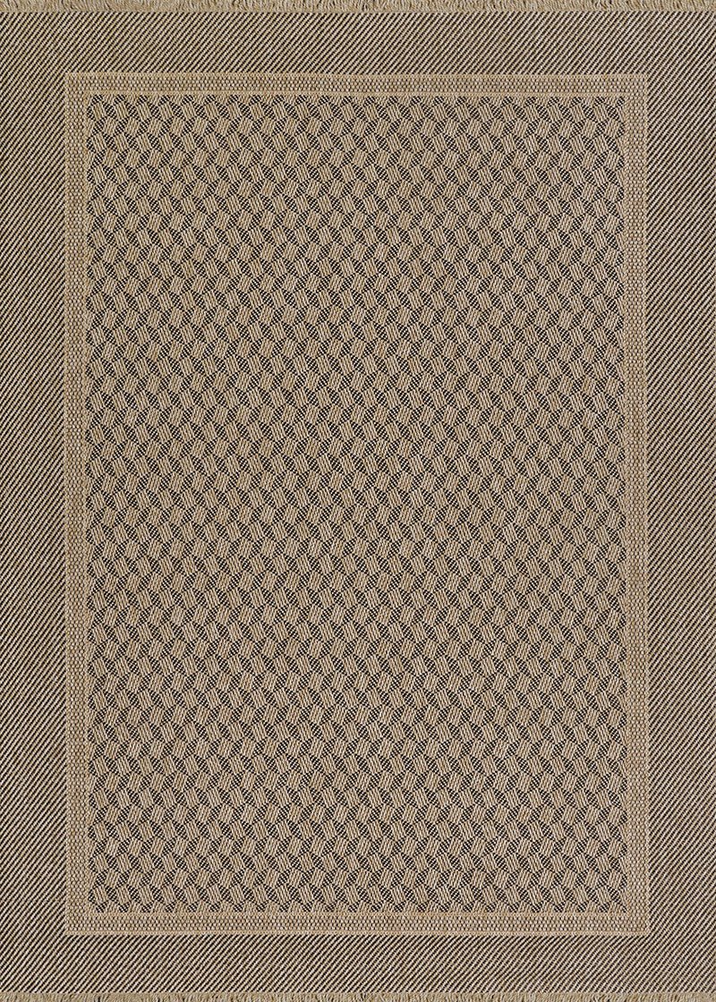 Couristan Naturalistic Symmetry 3705/1004 Natural/Black Rug.