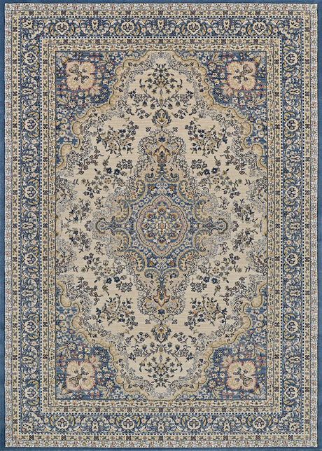 Couristan Old World Classic Floral Tabriz 4538/1011 Alabaster/Powder Blue Rug.