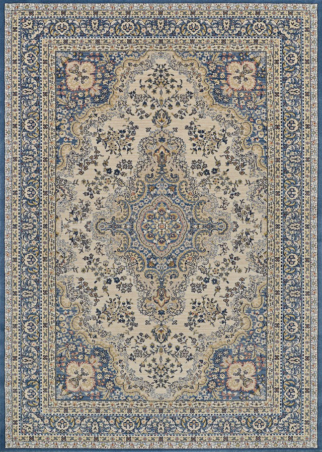 Couristan Old World Classic Floral Tabriz 4538/1011 Alabaster/Powder Blue Rug.