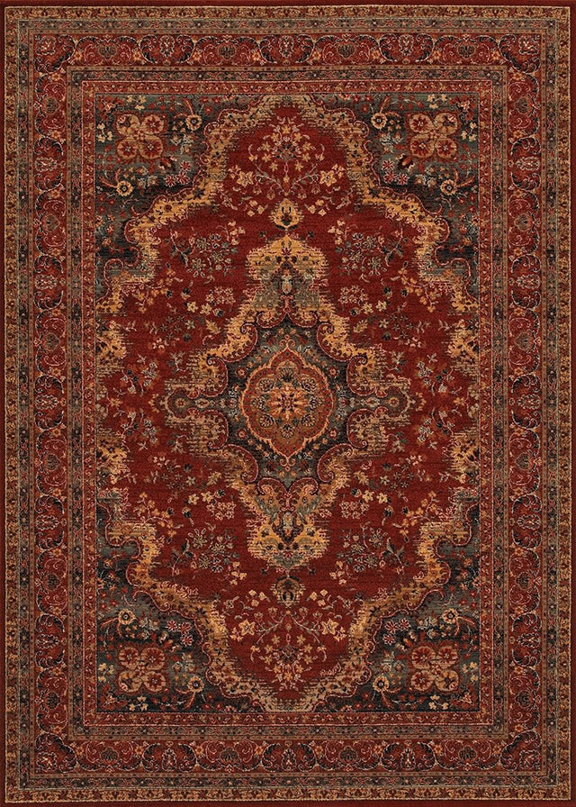 Couristan Old World Classic Kerman Medallion 1067/3097 Burgundy Rugs.