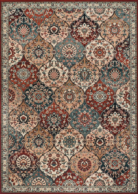 Couristan Old World Classic Royal Baktiari 4373/5430 Antique Red Rug.