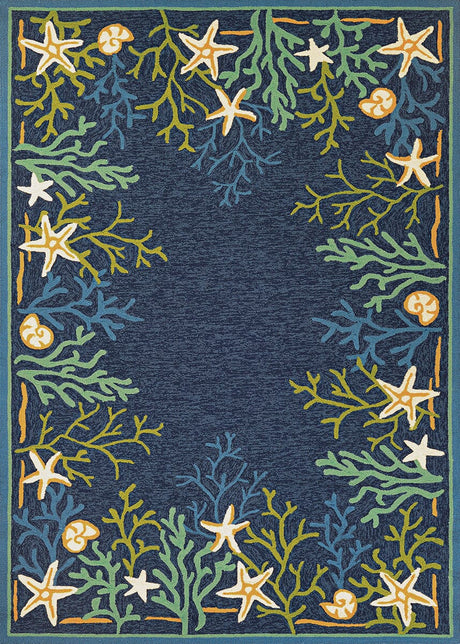 Couristan Outdoor Escape Sea Water 4092/0409 Ocean / Aqua Rugs.