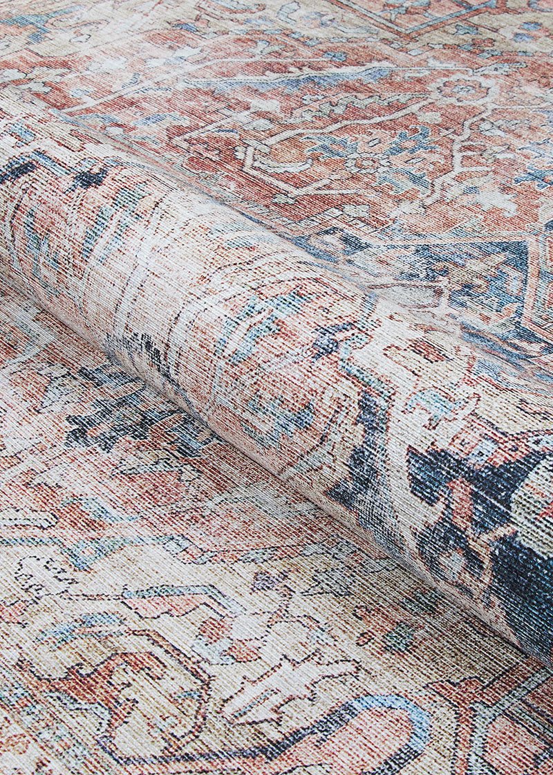 Couristan Pasha Antique Kashan 5085/5040 Rust Rugs.