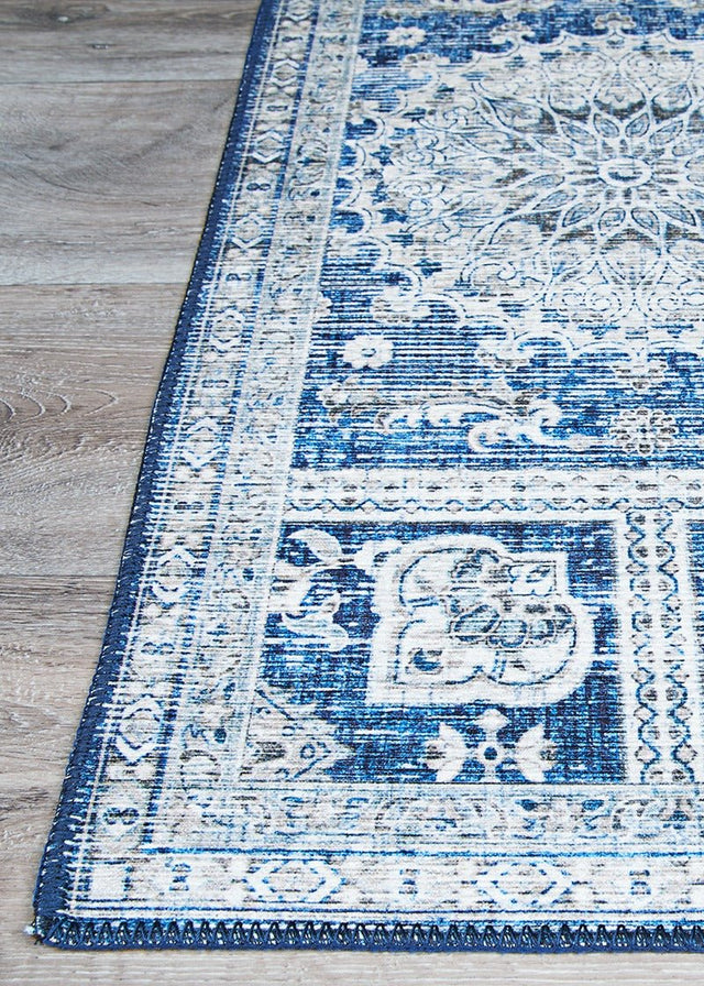 Couristan Pasha Sari 5077/0177 Sapphire Rugs.