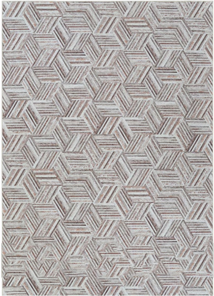 Couristan Prairie Geo Mosaic 2886/3011 Grey Blush Rug.