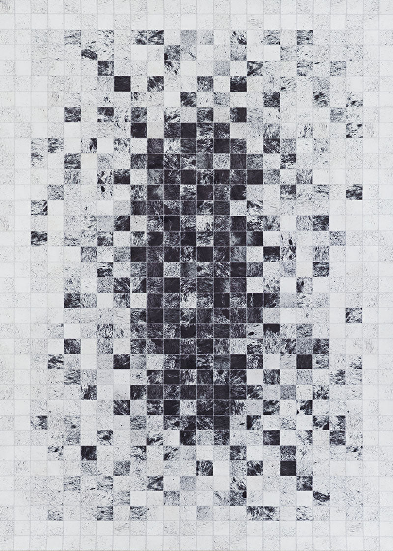 Couristan Prairie Hygee Blocks 3009/0097 Coal/Ice Caps Rugs.