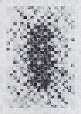 Couristan Prairie Hygee Blocks 3009/0097 Coal/Ice Caps Rugs.
