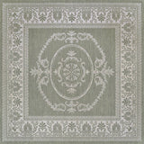 Couristan Recife Antique Medallion 1078/4412 Sage Leaf/Ivory Rug.