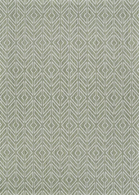 Couristan Recife Cabana Tile 1318/4412 Sage Leaf/Ivory Rug.