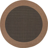 Couristan Recife Checkered Field 1005/2000 Black / Cocoa Rugs.