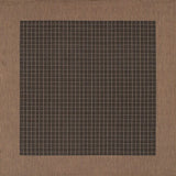 Couristan Recife Checkered Field 1005/2000 Black / Cocoa Rugs.