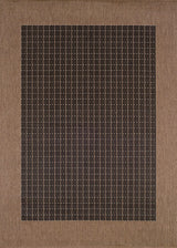 Couristan Recife Checkered Field 1005/2000 Black / Cocoa Rugs.