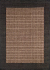 Couristan Recife Checkered Field 1005/2500 Cocoa / Black Rugs.
