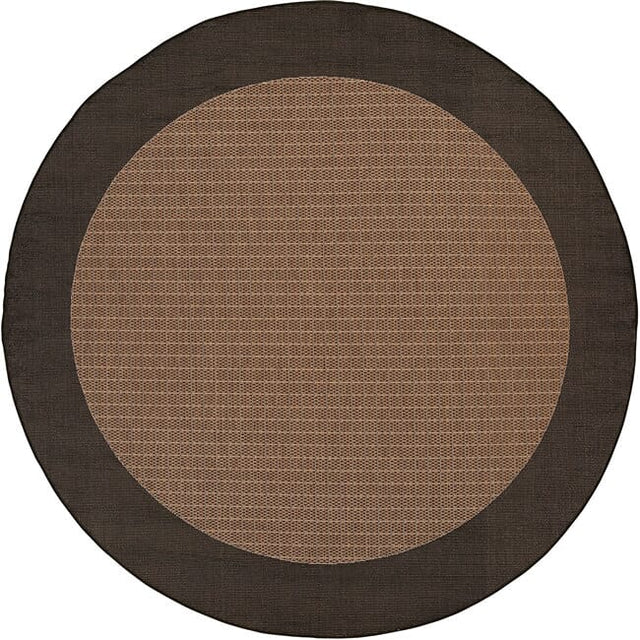 Couristan Recife Checkered Field 1005/2500 Cocoa / Black Rugs.