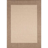 Couristan Recife Checkered Field 1005/3000 Natural / Cocoa Rugs.