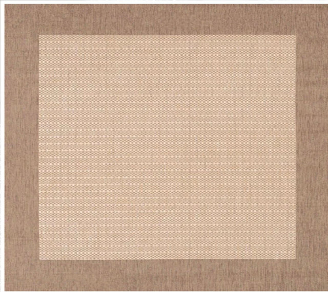 Couristan Recife Checkered Field 1005/3000 Natural / Cocoa Rugs.