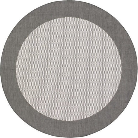 Couristan Recife Checkered Field 1005/3012 Grey / White Rugs.