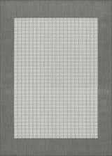 Couristan Recife Checkered Field 1005/3012 Grey / White Rugs.