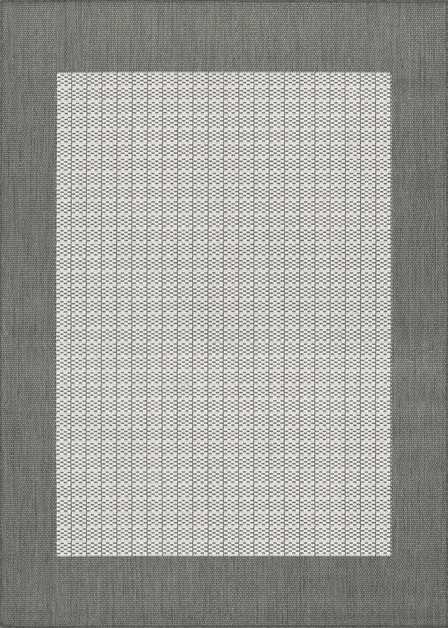 Couristan Recife Checkered Field 1005/3012 Grey / White Rugs.