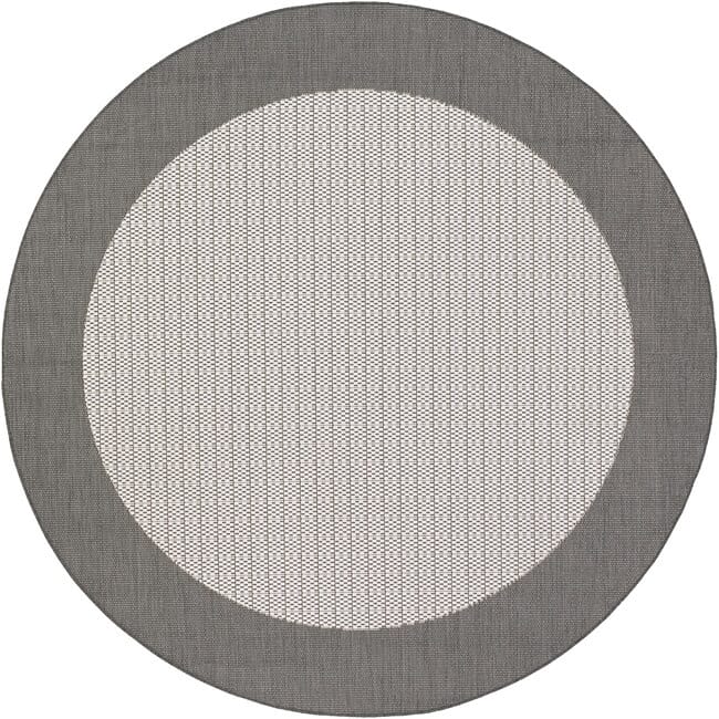Couristan Recife Checkered Field 1005/3012 Grey / White Rugs.